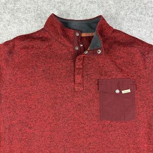 Woolrich Snap Pullover Sweater Mens XXL Heather Red Hiking Outdoor Performance